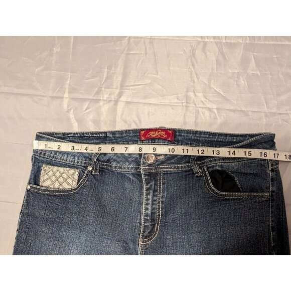 One 5 One Women's Embroidered Bling Denim Jeans Size 14 - Picture 9 of 14